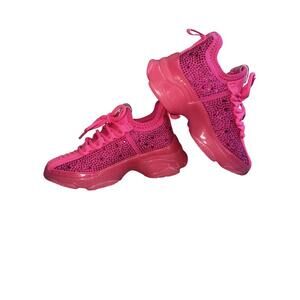 Steve Madden Kids’ Miss, Pink Lace-Up Sneakers, Girls’ Size 9 New Without Box